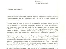 Życzenia z okazji 100-lecia
